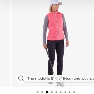 Galvin Green - Coral Quilted Women's Golf Vest size M